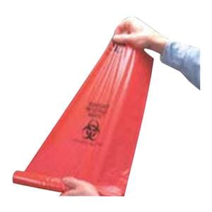 Biohazard Bag 30x36" Red/Black Plastic 20/Rl