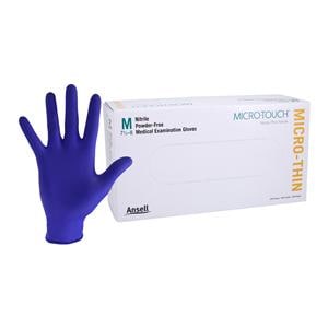 Micro-Touch Micro-Thin Exam Gloves Medium Blue Non-Sterile