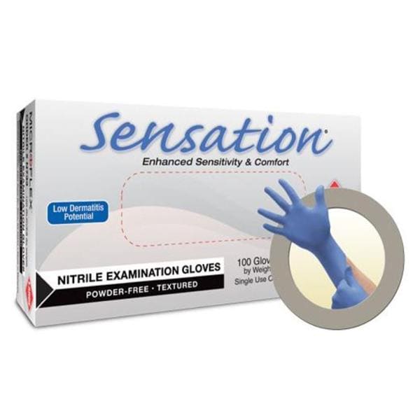 Sensation Nitrile Gants Moyen Non stérile Bleu 100/boîte