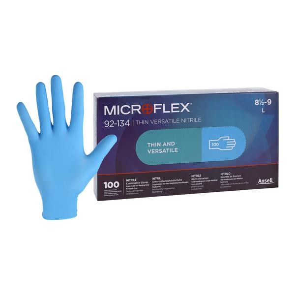 Microflex 92-134 Nitrile Gants Grand Non stérile Bleu p le 100/boîte