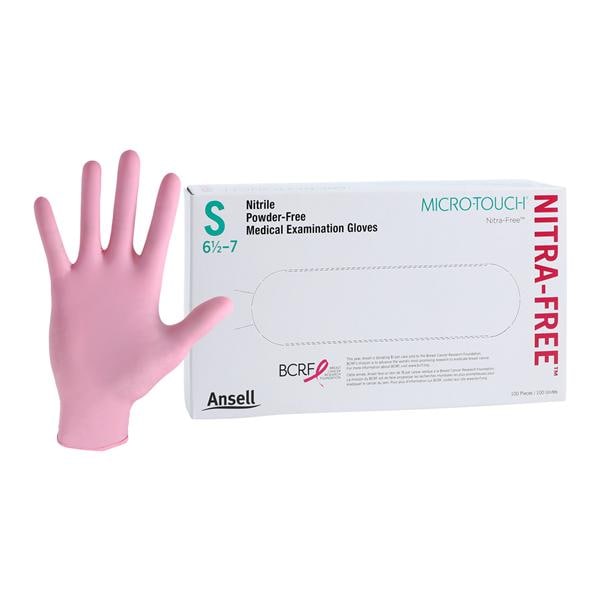 Micro-Touch NitraFree Nitrile Gants Petit Non stérile Rose 100/boîte