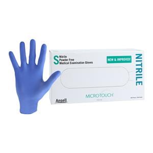 Micro-Touch Nitrile Nitrile Gants Petit Non stérile Bleu 200/boîte, 10 BX/CA