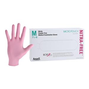 Micro-Touch NitraFree Nitrile Gants Moyen Non stérile Rose 100/boîte