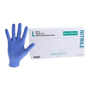 Micro-Touch Nitrile Nitrile Gants Grand Non stérile Bleu 200/boîte, 10 BX/CA