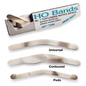 HO Bands Bande pour matrice Tofflemire ultradouce 2 MOD 0,001 po 100/paquet