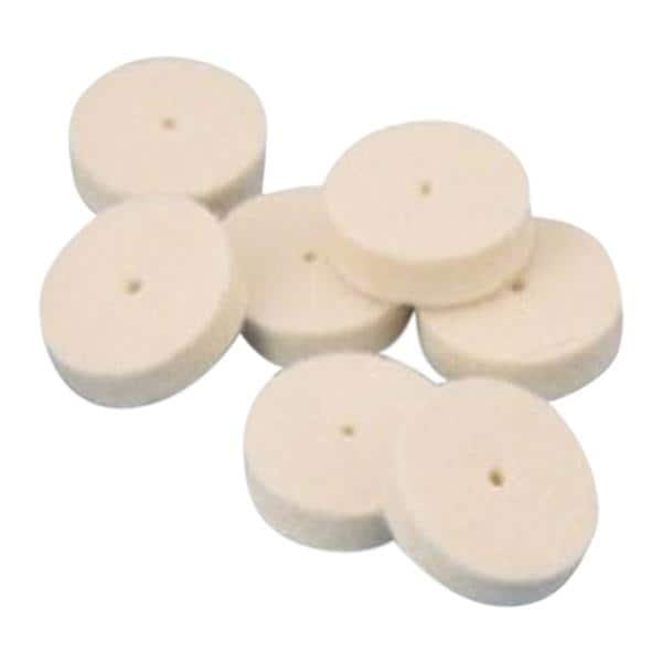 Felt Wheels Pin Hole Center Soft 1" x 1/4" 24/Bx