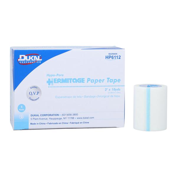 Tape Surgical Hermitage Paper 2"x10yd Adhesive White 6/Bx, 12 BX/CA