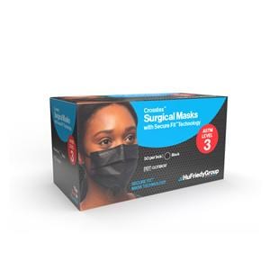 Crosstex Face Mask ASTM Level 3 Black 50/Bx, 40 BX/CA