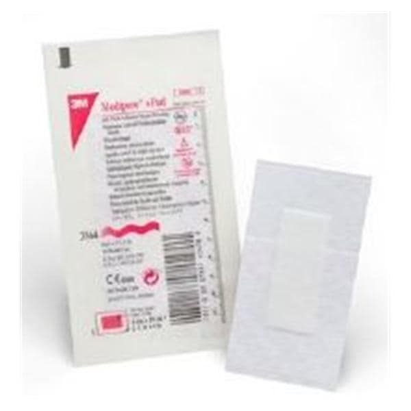 Pansmt Plaie Tissu doux 2-3/8x4po Stér Adhés Blanc S/latex de caout nat 50/bt, 4 BX/BX