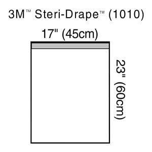 Champ Utilitaire Sans fenêtre 23 po x 17 po Grand Transparent Stérile 10/boîte, 4 BX/CA