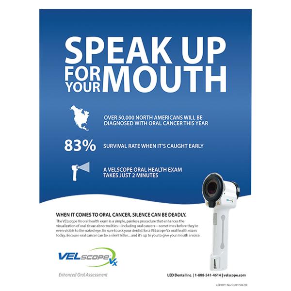 VELscope Vx Speak Up For Your Mouth Poster Ea