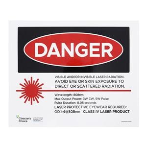 Bluewave Laser Warning Sign 28 cm x 22 cm Ea