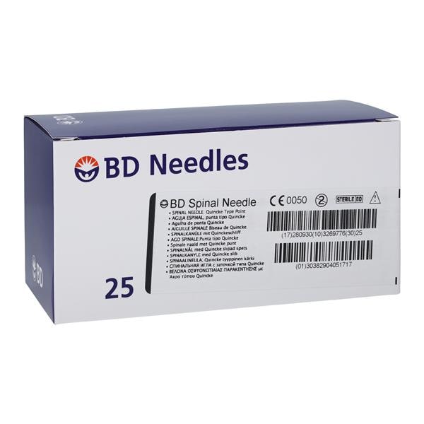 Needle Quincke Spinal 22gx3" Sterile 25/Bx