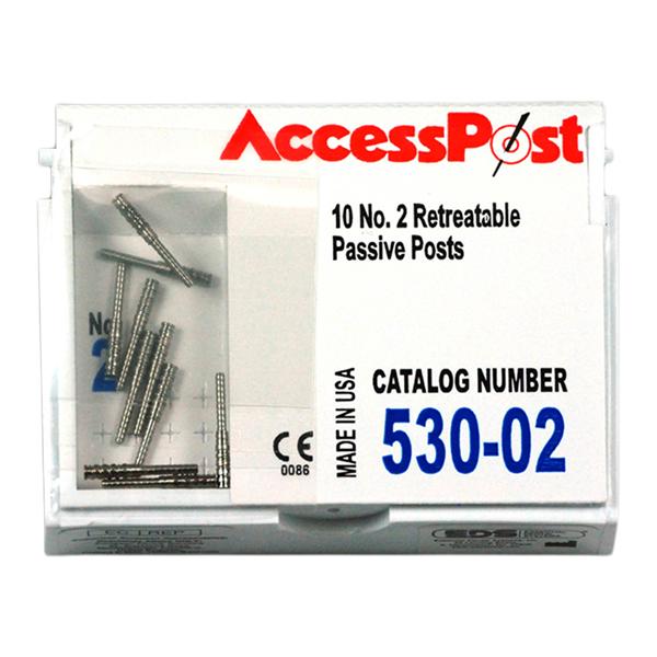 AccessPost Pivots Acier inoxydable Recharge Taille 2 2 1,35 mm Bleu 10/boîte