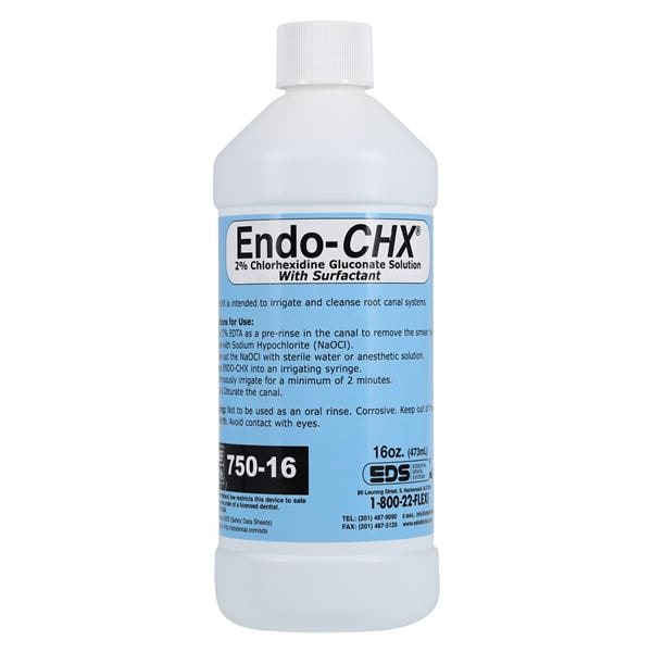 Endo-CHX Irrigant 2% Chlorhexidine Gluconate Solution Root Canal Prep 16 oz Ea