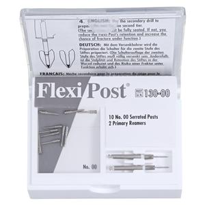 Flexi-Post Posts Stainless Steel Size 00 White Parallel Sided Pk