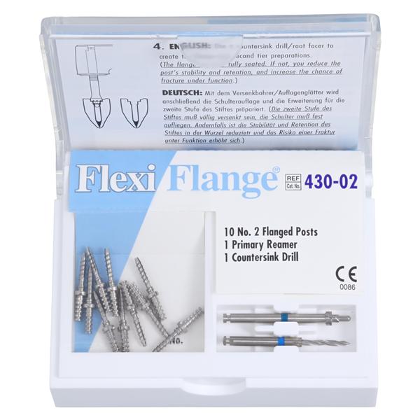 Flexi-Flange Posts Stainless Steel Size 2 Blue Parallel Sided Pk