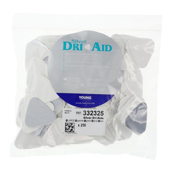 Dri-Aids Silver Substitut de rouleau de coton Revêtement argenté Bl Gr 250/bte