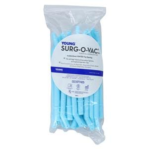 Surg-O-Vac III-V Canule d aspiration Chirurgical Bleu 6 po 0,35 po 25/paquet