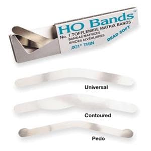 HO Bands Bande pour matrice Tofflemire ultradouce 1 Mince 0,001 po 100/paquet