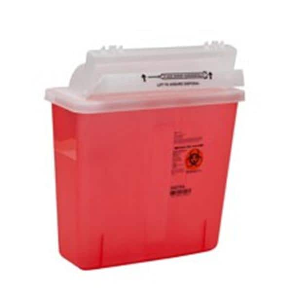 SharpStar Sharps Container 5qt Translucent Red 20/Ca