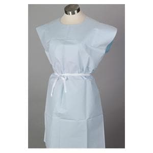 Exam Gown 30 in x 42 in Blue 50/Ca