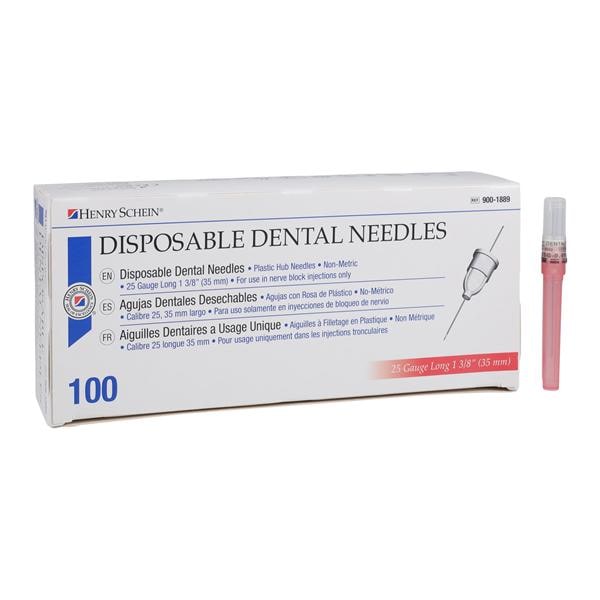 HSI Standard Aiguille Embase en plastique Cal. 25 Long Rouge 100/boîte