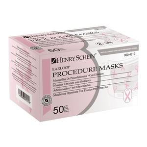 Earloop Face Mask ASTM Level 1 Pink Ribbon 50/Bx