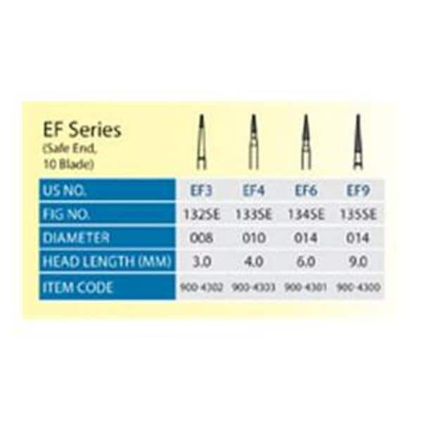 Henry Schein Fraise en carbure Taillage et finition Prise par friction EF6 5/pqt