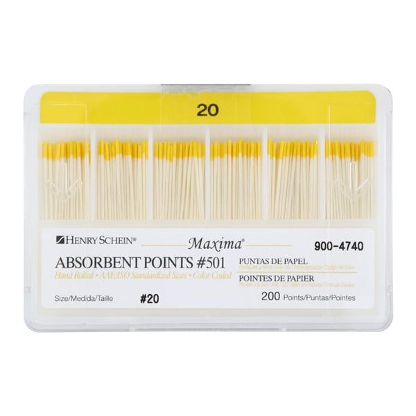 Maxima Absorbent Points Size 20 #501 200/Bx