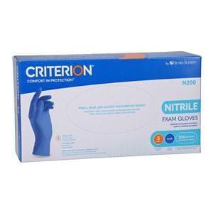 Criterion N200 Nitrile Exam Gloves Small Blue Non-Sterile