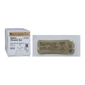 Suture 3-0 Chromic Gut C-6 Undyed Beige 18" Monofilament 12/Bx