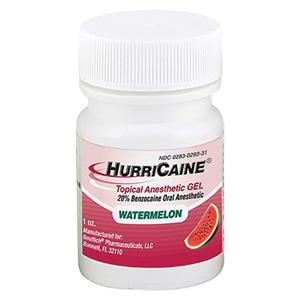 HurriCaine Anesthésique topique Gel Melon d eau 1 oz/pot