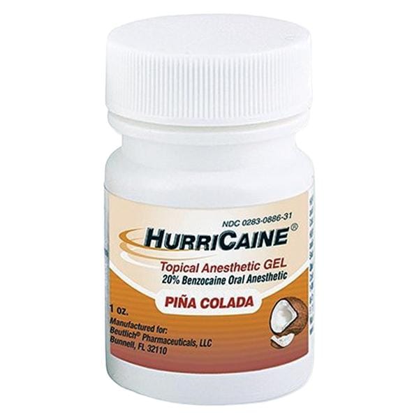 HurriCaine Anesthésique topique Gel Pina Colada 1 oz/pot