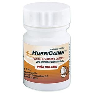 HurriCaine Anesthésique topique Liquide Pina Colada Pot 1 oz/pot