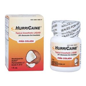 HurriCaine Anesthésique topique Liquide Pina Colada Pot 1 oz/pot