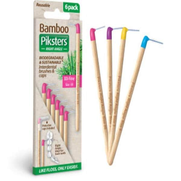 Piksters Interdental Brush Bamboo Size 1 Purple 10Pk/Bx