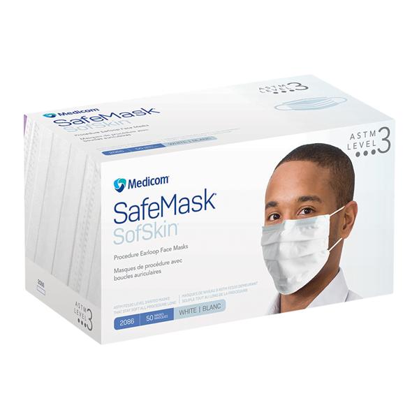 Safe+Mask Sofskin Masque Bande auriculaire ASTM niveau 3 Blanc 50/boîte