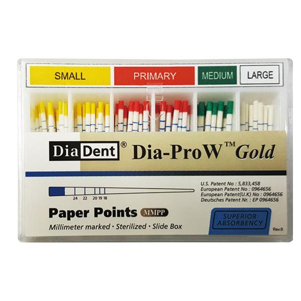 Dia-Pro W Gold Paper Points Assorted Bx