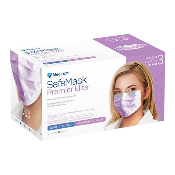 Safe+Mask Premier Elite Earloop Face Mask ASTM Level 3 50/Bx