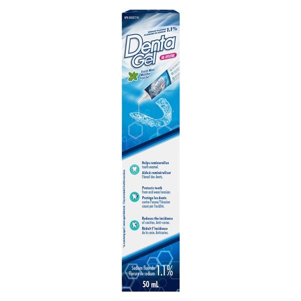 Denta Reminéralisation Gel 50 mL Menthe fraîche 1,1 % de fluorure de sodium Ch.