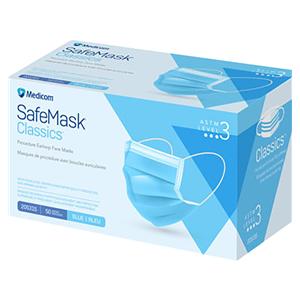 Safemask Classic Masque ASTM niveau 3 Bleu 50/boîte, 10 BX/CA