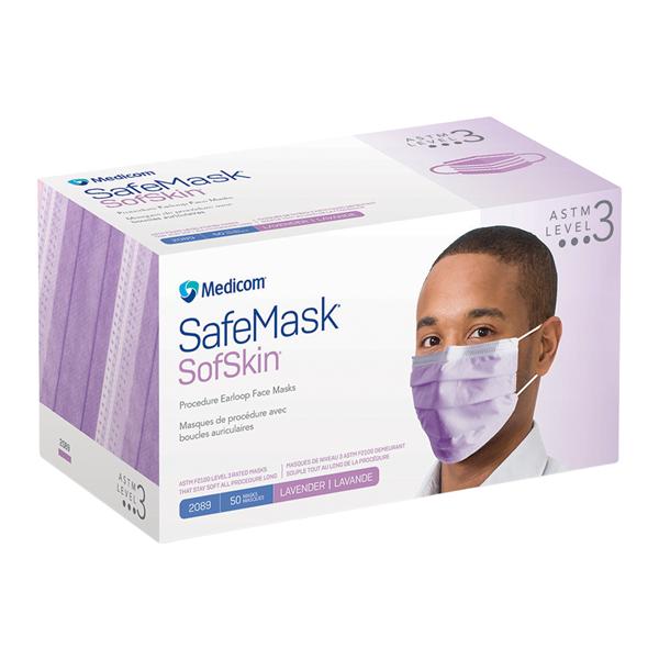 Safe+Mask Sofskin Earloop Mask ASTM Level 3 50/Bx