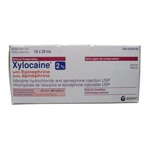 Xylocaine w/Epinephrine 2% Vial Bx