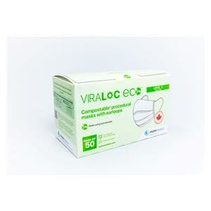 Viraloc ECO Earloop Face Mask ASTM Level 3 White 50/Bx, 20 BX/CA