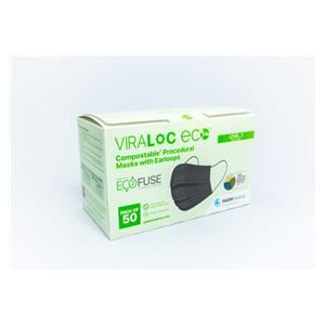 Viraloc ECO Earloop Face Mask ASTM Level 3 Black 50/Bx, 20 BX/CA