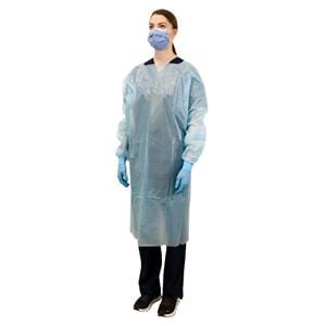 Cover Gown Not Rated Poly-Coated Universal Blue 10/Bg