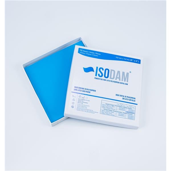 Isodam Latex-Free Dental Dam 6 in x 6 in Extra Heavy Gauge Light 15/Bx