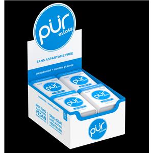 PUR Xylitol Sweetened Mints Peppermint 12/Bx