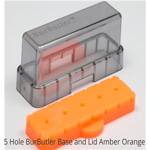 BurButler Bur Holder 5 Hole Orange low lid Ea